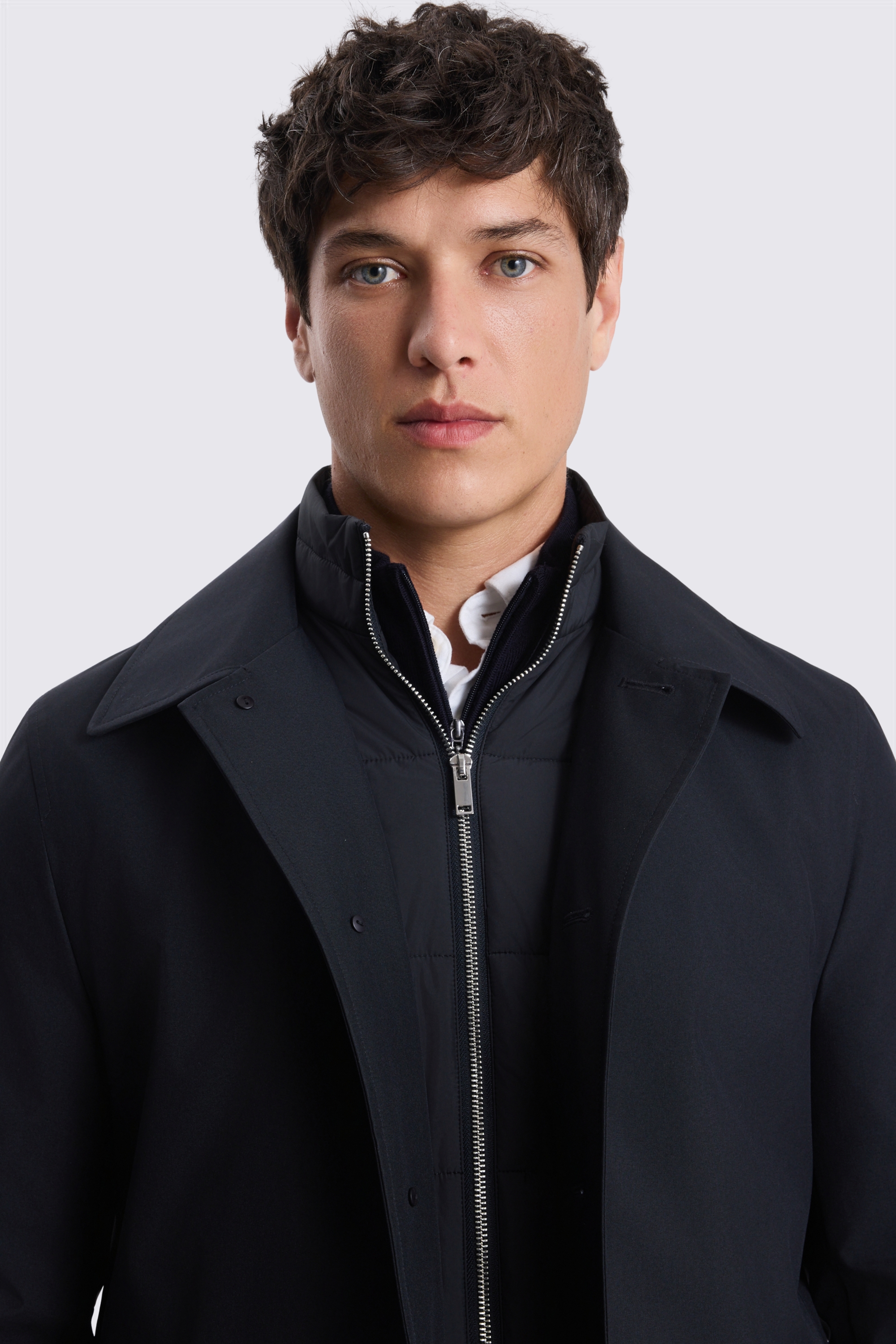 Navy Raincoat With Removable Insert 